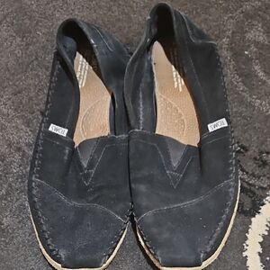TOMS Black Casual Slip-Ons